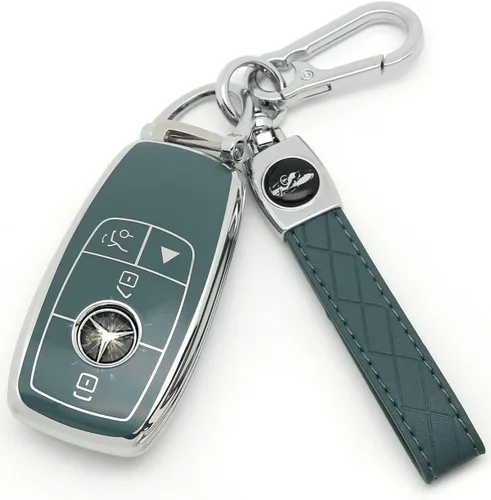 Miniatura 11 de Adecuado para llaves Mercedes Benz. Funda de llave de TPU suave avanzada es compatible con CLS CLK AMG CLK GLC GLE GLS ML SL SLK A C E R S G Llave