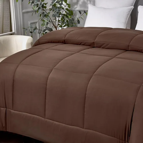 Miniatura 6 de Blue Ridge Home Fashions - Edredón sintético de microfibra para todas las estaciones, relleno de poliéster hipoalergénico, gemelo Chocolate/Khahi