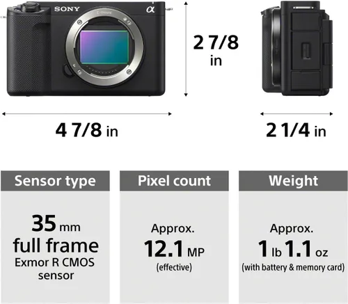 Miniatura 8 de Sony Alpha ZV-E1 - Cámara con lente intercambiable, sin espejo, para videoblogueros de fotograma completo con lente de 28-60mm - Cuerpo blanco