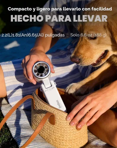 Miniatura 5 de Diveblues Ventilador Turbo Portátil de Mano, Viento de 5 Velocidades, Funciona con Batería, Hasta 12 Horas de Funcionamiento, Ventilador de Mano 3