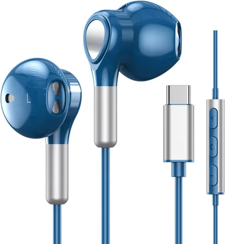 Miniatura 13 de Auriculares USB C para Samsung Galaxy S24 S23 Ultra S22 S21 FE S20 A54 A53 Auriculares USB C con Micrófono Control de Volumen Auriculares con Cable
