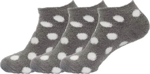 Miniatura 14 de BambooMN Calcetines de spa de nailon mullidos con infusión de aloe para mujer, talla 4-8, aguamarina, 3 pares