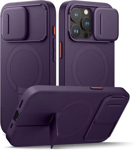 Miniatura 92 de SURITCH - Funda para iPhone 17 Pro Max con cubierta de control de cámara, cubierta para cámara y soporte ajustable, compatible con MagSafe, a prueba