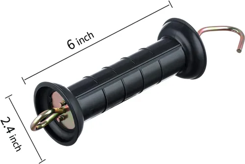 Miniatura 3 de FENSMILE - Manija de puerta de plástico para valla aislada, mango de puerta de valla eléctrica, 5 piezas, color negro