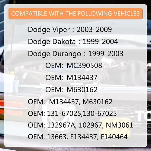 Miniatura 2 de Cilindro Maestro de Freno para Dodge Durango Dakota Viper Modelos 1999-2009 M134437 M630162 MC390508