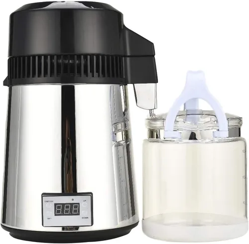 Destilador eléctrico de alcohol para encimera de 4 l/1 galón con botella de conexión, kits de elaboración de vino para hacer vinos de bricolaje