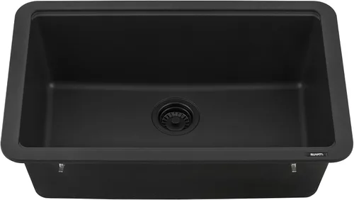 Miniatura 7 de Ruvati Fregadero de cocina de cuarzo compuesto de granito de 30 pulgadas con estación de trabajo, montaje por debajo y acabado negro mate - RVG2310BK