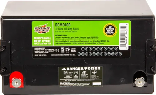 Miniatura 8 de Interstate Batteries - Batería de ciclo profundo AGM de 12V 35AH de ácido plomo sellado (DCM0035), con terminales de inserción