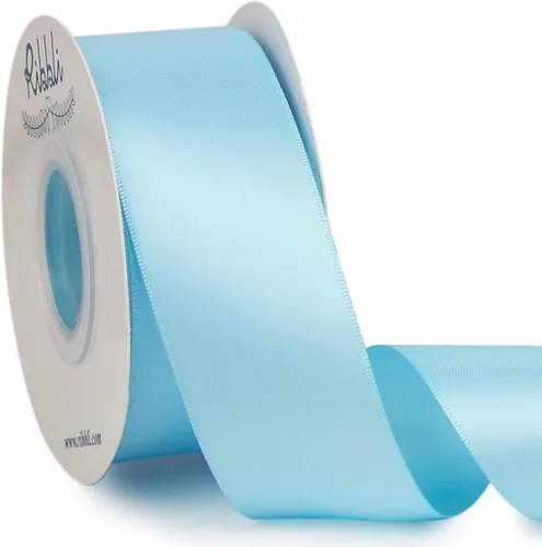 Miniatura 161 de Ribbli - Cinta de satén de doble cara dorada, 1 pulgada x 25 yardas, uso para ramo de lazos, envoltura de regalos, decoración de boda Dorado