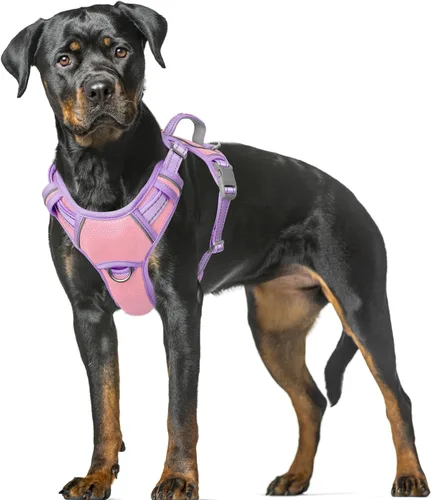 Miniatura 25 de BARKBAY Arnés para Perro Sin Tirones Talla Grande Arnés Reflectante para Perro con Clip Frontal y Asa de Control Fácil para Caminar Entrenar Correr
