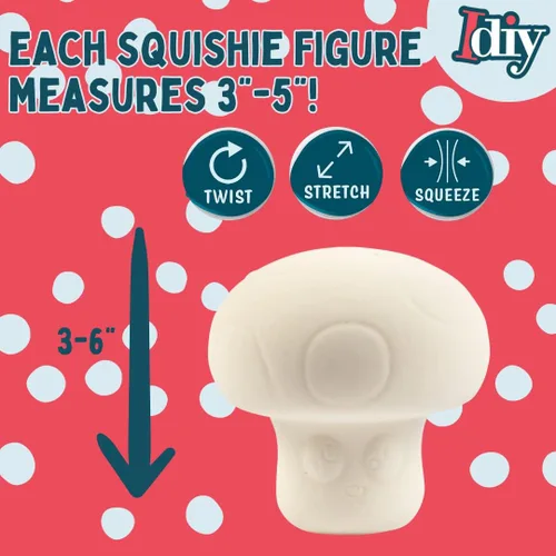 Miniatura 6 de Kit de manualidades Jumbo Squishy Toys (paquete de 8 criaturas de jardín) – Pinta tus propios Squishies de levantamiento lento para niños – Incluye