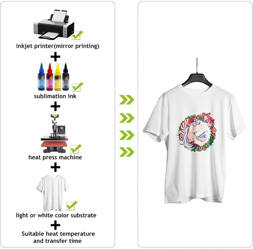 Miniatura 4 de A-SUB Papel de Sublimación 3.5x9 Pulgadas para Regalos Únicos de Navidad DIY Compatible con Impresora de Inyección de Tinta que Coincide con Tinta