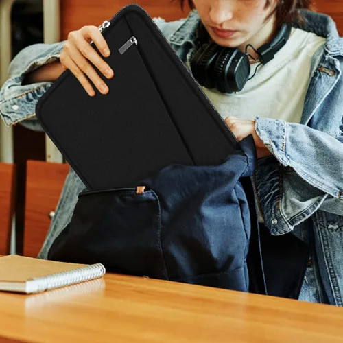 Miniatura 5 de Funda para laptop de 15.6 pulgadas, bolsa protectora para computadora con bolsillo frontal, maletín delgado para 15-16 pulgadas HP, Dell, Lenovo