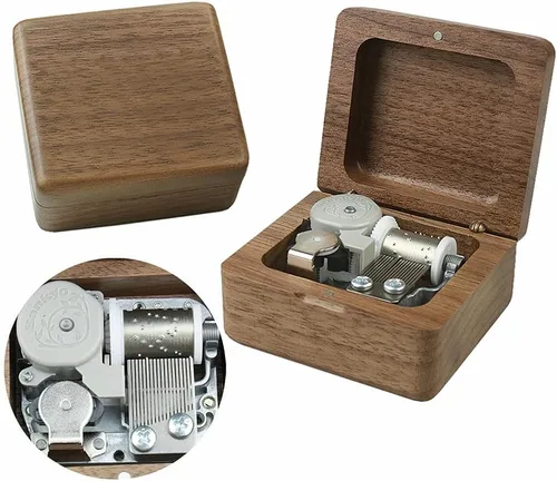 Miniatura 10 de Sinzyo You are My Sunshine - Caja de música de madera maciza tallada con láser, cajas musicales para cumpleaños, día de San Valentín, Navidad