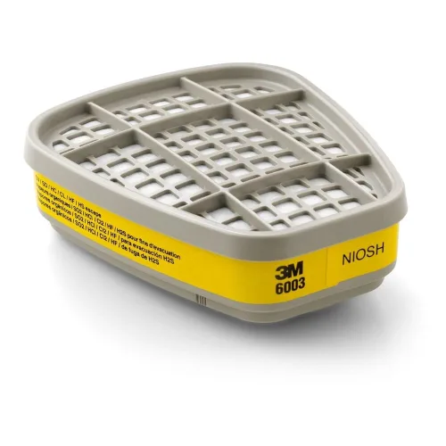 3M 50051131070474 Cartucho orgánico de vapor/gas ácido 6003 (paquete de 2), color blanco