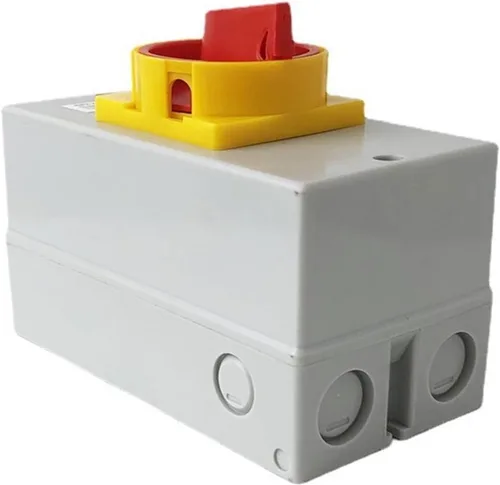 Miniatura 4 de YANHAO YMD11-63D Interruptor de desconexión de dos posiciones de encendido y apagado 63A 3P candado de leva con caja 1 pieza (color : base negra 3P)