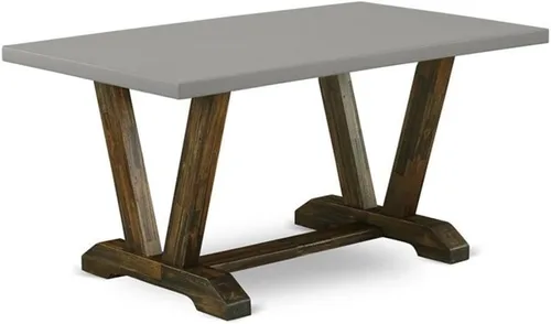 Miniatura 35 de East West Furniture VT026 Mesa de comedor estilo V – una mesa de cocina rectangular con patas elegantes, 36 x 60 pulgadas, multicolor