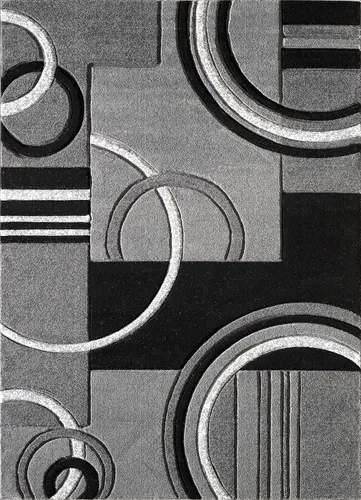 Miniatura 2 de GLORY RUGS Alfombra de Área Moderna 5x7 pies Gris Suave Tallada a Mano Contemporánea Alfombra de Piso con Textura Esponjosa Premium