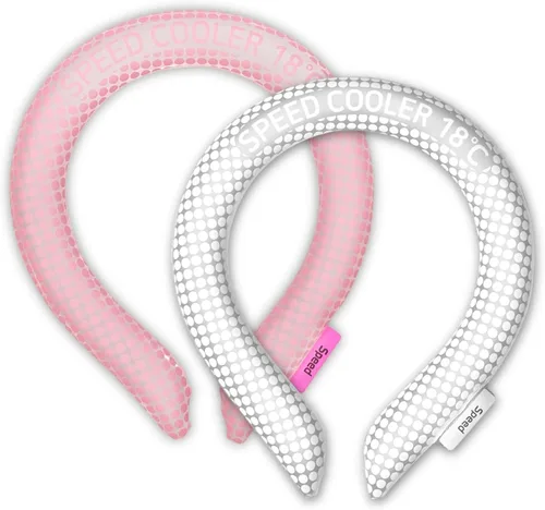 Miniatura 4 de SpeedUSA Insta Speed - Enfriadores de cuello (paquete de 2) (rosa y gris oscuro)