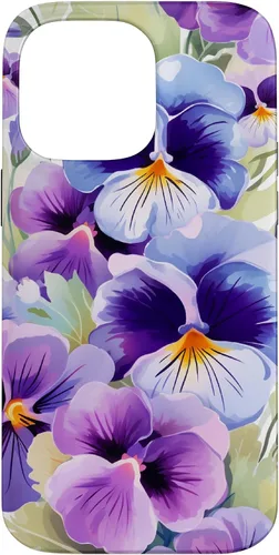 Miniatura 21 de Pansy Flower Pattern Floral Case for iPhone 17