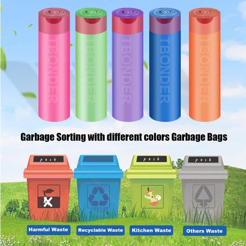 Miniatura 4 de Bolsas de basura pequeñas de 2.6 a 6 galones con cordón grueso, bolsas de basura pequeñas extra fuertes de 4 galones, bolsas de basura sin perfume