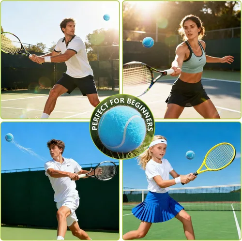 Miniatura 4 de PoyPet Paquete de 16 pelotas de tenis a granel para práctica, entrenamiento y principiantes, ideales para buscar perros, masticar y jugar