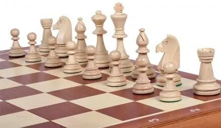 Miniatura 3 de Juego de Ajedrez de Torneo de Madera con Tablero de Madera y Piezas de Ajedrez - Ajedrez - Europeo (21" (52cm) - No.6)