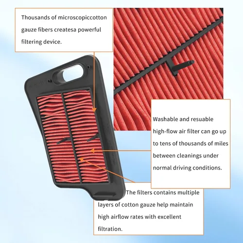 Miniatura 4 de AHL Filtro de aire 13781-05H00-000 compatible con SUZUKI AN400 BURGMAN 2007-2017/AN400 Burgman (ABS) 2011-2012/AN400 Z Burgman Executive (ABS)