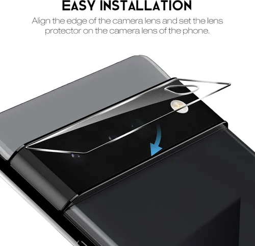 Miniatura 6 de LK Protector de pantalla de TPU flexible diseñado para Google Pixel 6 Pro (no de vidrio) + 2 protectores de lente de cámara de vidrio templado