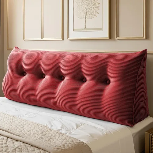 WOWMAX - Almohada triangular para lectura; almohada grande para cabecera y respaldo; almohada en forma de cuña para soporte y posicionamiento, para