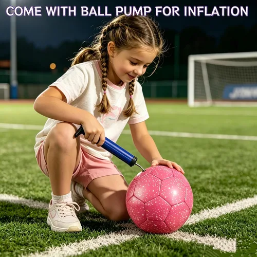 Miniatura 2 de Soccer Balls Size 3, Sparkle Soccer Ball for Girls Kids 3-8 4-6 6-8 Glitter Outdoors Sports Recreation Playing Ball for Birthday Easter Soccer Gifts