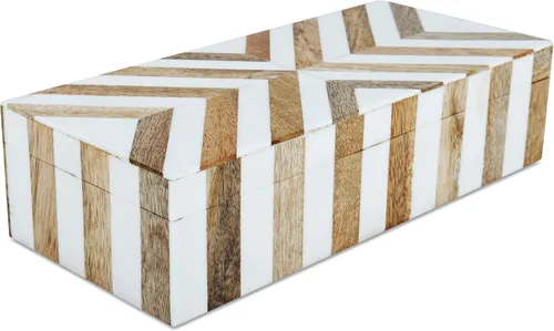 Miniatura 166 de Handicrafts Home Caja de recuerdo decorativa de 8 x 5 – Pequeña caja organizadora con tapa, almacenamiento decorativo Boho, caja de memoria retro