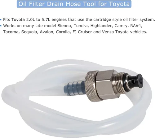 Miniatura 3 de Herramienta de la manguera del drenaje del filtro de aceite para los motores de Toyota, Lexus, Scion 2.0L - 5.7L