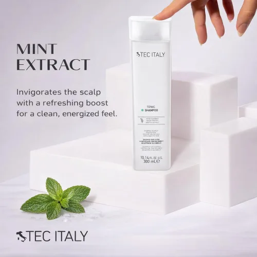 Miniatura 4 de Tec Italy Tonico Champú voluminizador para fortalecimiento del cabello fino y débil, añade grosor corporal, limpiador diario suave, cuidado ligero