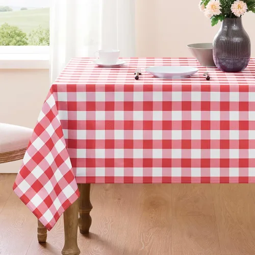 Miniatura 8 de Mantel a cuadros rectangular de gingham, impermeable, sin arrugas, manteles de búfalo a cuadros para mesa, lavables para comedor, fiestas y picnic