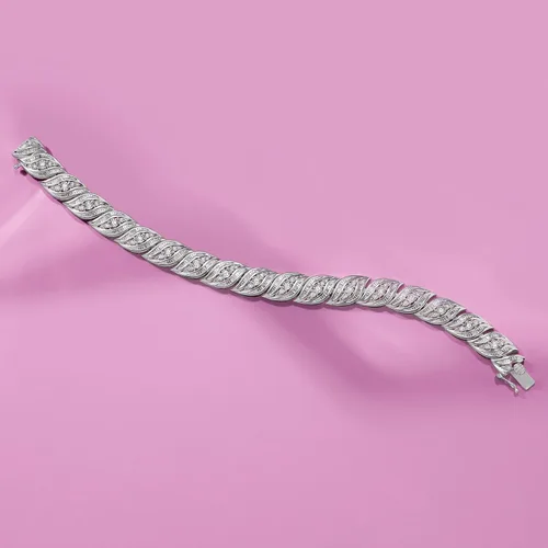 Miniatura 6 de Ross-Simons 1.00 ct. t.w. Diamond Bracelet in Sterling Silver