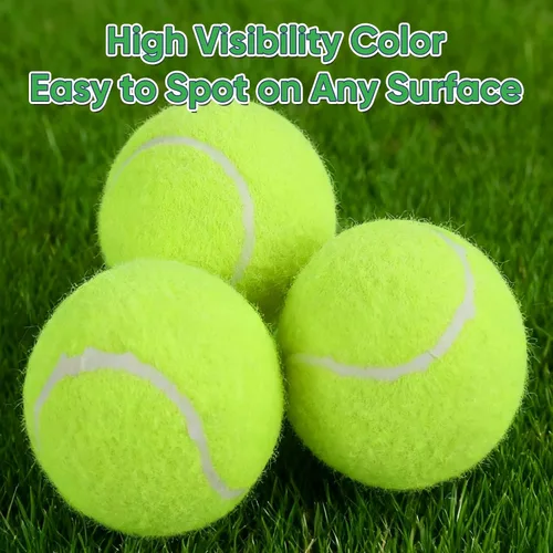Miniatura 7 de Pelotas de tenis 3/4 – Pelotas de entrenamiento y práctica de alta elasticidad para principiantes, bolas de colores duraderas de alta visibilidad