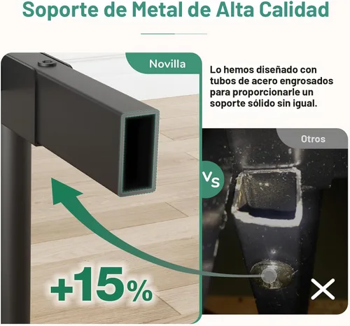 Miniatura 6 de Novilla Base de cama tamaño Queen, base de cama con plataforma de metal de 14 pulgadas tamaño Queen con espacio de almacenamiento debajo de la cama