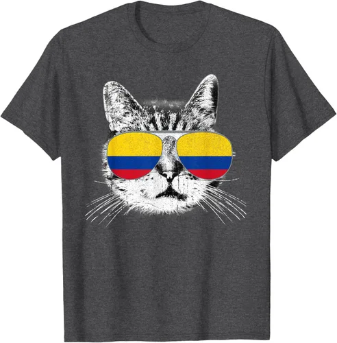 Miniatura 38 de Camisa de bandera de Colombia, orgullo colombiano, gato, hombres, mujeres, niños, camiseta de regalo