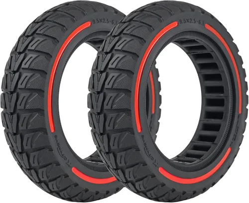 Miniatura 15 de Reemplazo de neumático sólido todoterreno de 9.5 x 2.5-6.1 para NIU KQi3 Pro/Max/Sport Scooter - Sin pinchazos, mantenimiento sin complicaciones