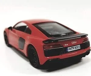 Miniatura 2 de Kinsmart Audi R8 2020 Crimson Red Hardtop 1/36 Escala Diecast Car