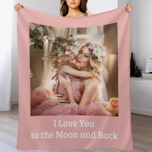 DUNHUANG Mantas personalizadas con fotos, diseño de texto y logotipo, tu propia manta personalizada, regalos para esposa, marido, padre, madre, 1