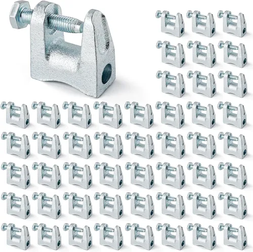 Miniatura 9 de Paquete de 10 abrazaderas de hierro fundido de 3/8 pulgadas a 16 abrazaderas en C de seguridad de hierro galvanizado con apertura máxima