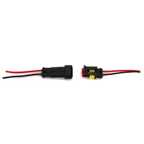 Miniatura 5 de Arnés de cables de conector eléctrico impermeable de 2 pines de 16 AWG para automóvil, camión, barco y otras conexiones de cables, paquete de 10