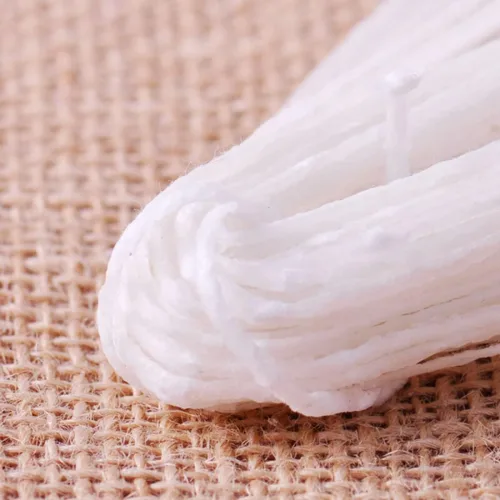 Miniatura 3 de Mecha de vela de cera larga blanca de 10 yardas, núcleo de algodón trenzado plano para lámparas de aceite de bricolaje, suministros de fabricación
