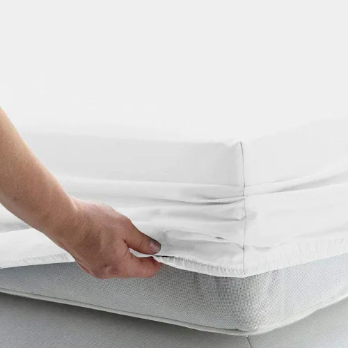 Miniatura 14 de 1 sábana bajera – 500 hilos peinados de fibra larga, puro algodón natural – Sábana totalmente elástica en todo el contorno – Sábana extra profunda