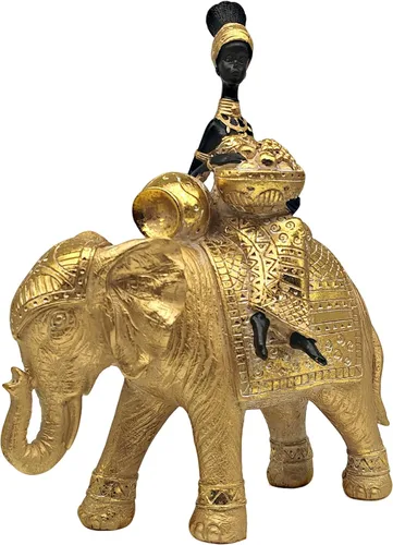 Miniatura 3 de Estatua de elefante de la suerte para decoración del hogar, juego de escultura de elefante africano de 11 pulgadas, figura decorativa para sala