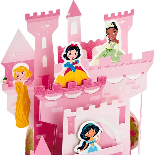 Miniatura 5 de Hallmark Paper Wonder - Tarjeta de cumpleaños desplegable de princesa de Disney para niños (castillo)