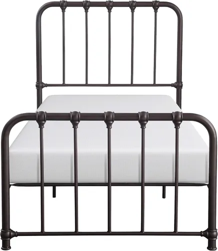 Miniatura 4 de Lexicon Marco de cama de metal individual, cama de plataforma con fuerte soporte de listones de metal debajo de la cama, marco de cama individual
