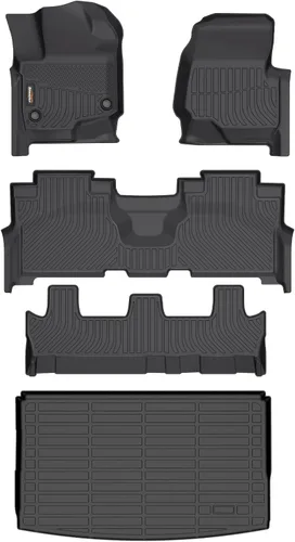 Miniatura 82 de Alfombrillas de TPE para Toyota Highlander 2014-2019 7 y 8 asientos, protección para todo tipo de clima, forros de piso de automóvil resistentes